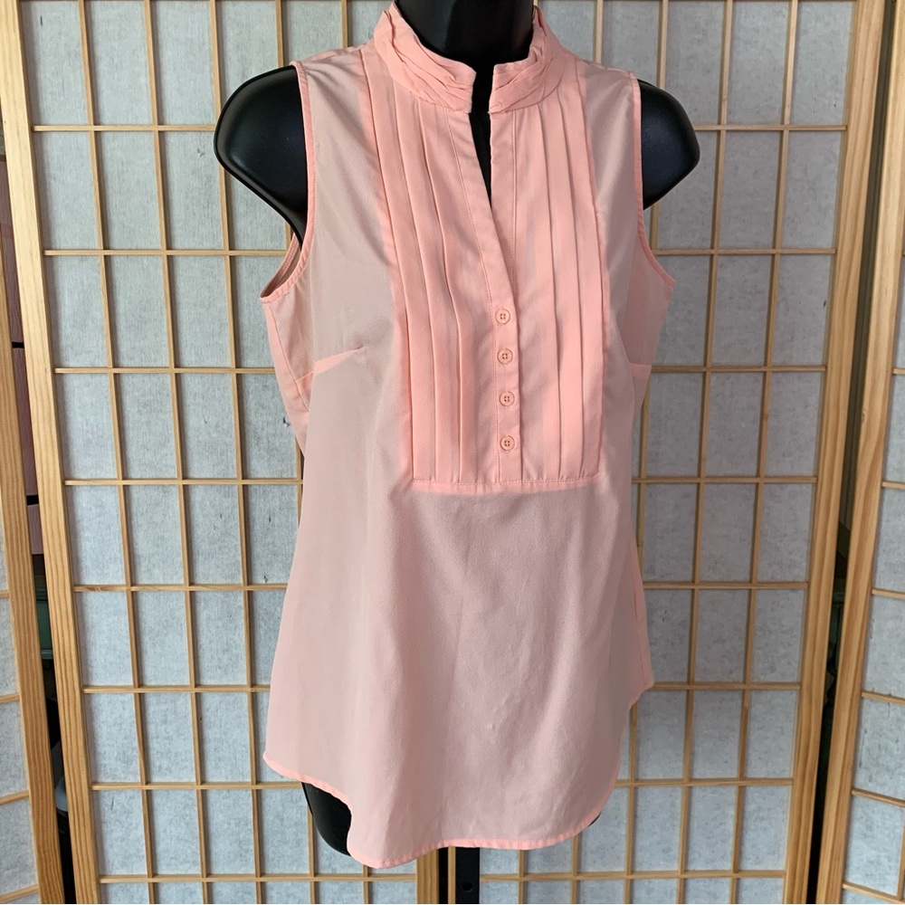 Cynthia Rowley Peach Pink Sleeveless Blouse - Picture 1 of 7